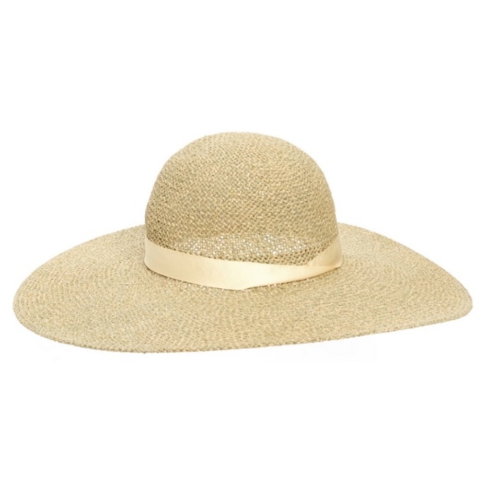 NEW Nordstrom Floppy Straw Sun Hat Natural Combo - Picture 9 of 10